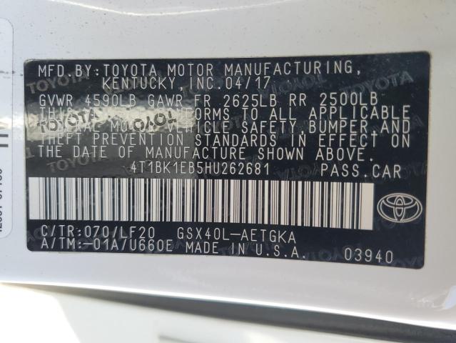 Photo 11 VIN: 4T1BK1EB5HU262681 - TOYOTA AVALON XLE 