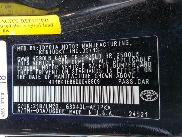 Photo 9 VIN: 4T1BK1EB6DU048809 - TOYOTA AVALON BAS 