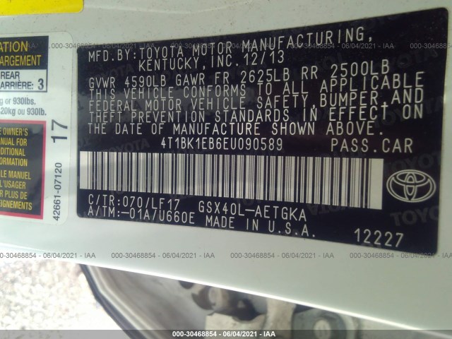 Photo 8 VIN: 4T1BK1EB6EU090589 - TOYOTA AVALON 