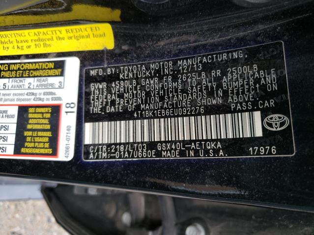 Photo 9 VIN: 4T1BK1EB6EU092276 - TOYOTA AVALON BAS 