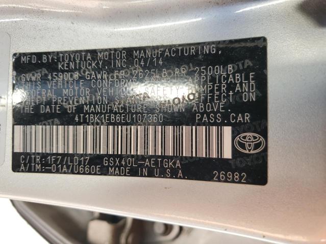 Photo 11 VIN: 4T1BK1EB6EU107360 - TOYOTA AVALON BAS 