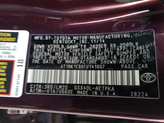 Photo 9 VIN: 4T1BK1EB6FU141607 - TOYOTA AVALON XLE 