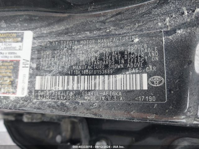 Photo 8 VIN: 4T1BK1EB6FU153689 - TOYOTA AVALON 