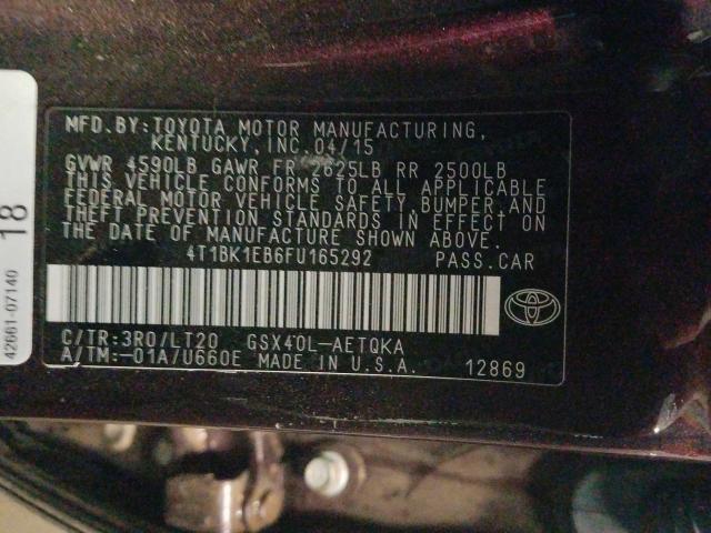 Photo 9 VIN: 4T1BK1EB6FU165292 - TOYOTA AVALON XLE 