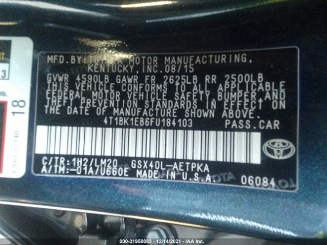 Photo 8 VIN: 4T1BK1EB6FU184103 - TOYOTA AVALON 