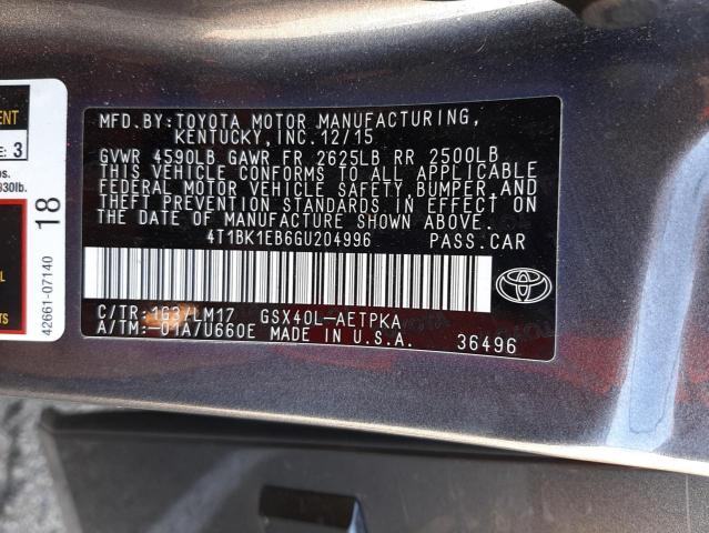 Photo 9 VIN: 4T1BK1EB6GU204996 - TOYOTA AVALON XLE 