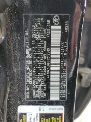 Photo 12 VIN: 4T1BK1EB6GU218509 - TOYOTA AVALON 