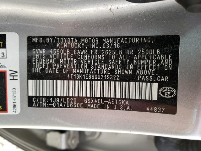 Photo 9 VIN: 4T1BK1EB6GU219322 - TOYOTA AVALON XLE 