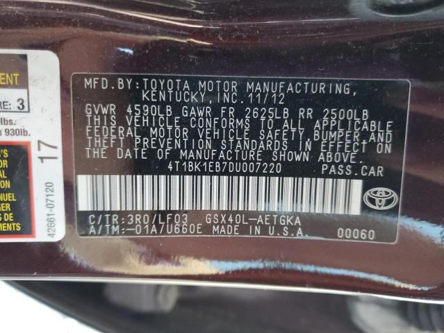 Photo 11 VIN: 4T1BK1EB7DU007220 - TOYOTA AVALON BAS 