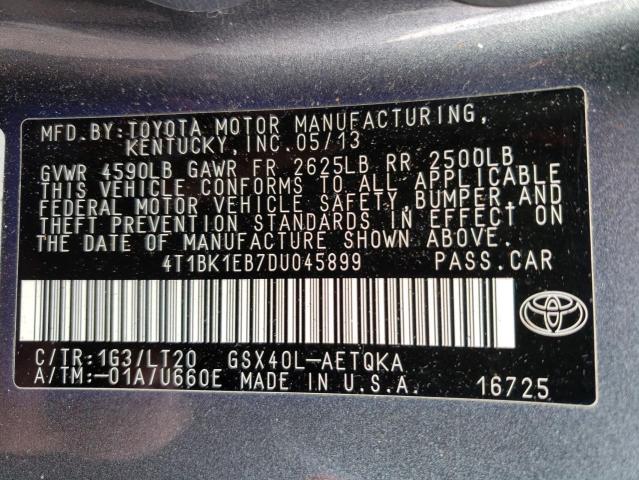 Photo 9 VIN: 4T1BK1EB7DU045899 - TOYOTA AVALON BAS 