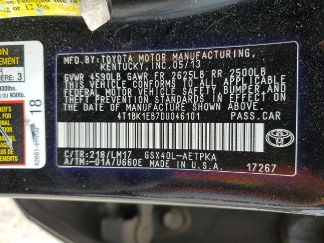 Photo 11 VIN: 4T1BK1EB7DU046101 - TOYOTA AVALON 