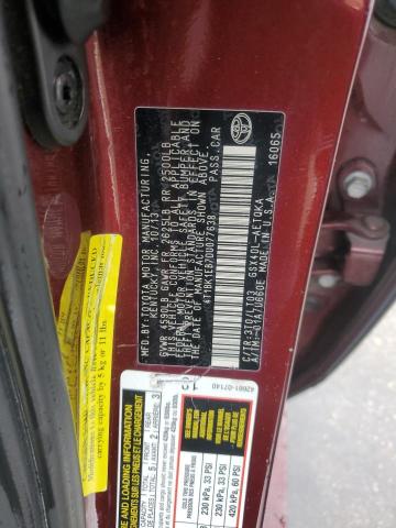 Photo 12 VIN: 4T1BK1EB7DU077638 - TOYOTA AVALON BAS 