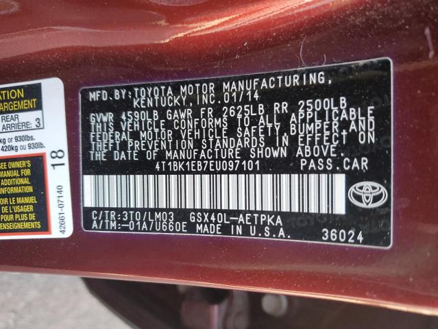 Photo 11 VIN: 4T1BK1EB7EU097101 - TOYOTA AVALON BAS 