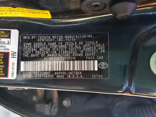 Photo 9 VIN: 4T1BK1EB7FU139316 - TOYOTA AVALON XLE 