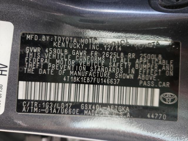 Photo 9 VIN: 4T1BK1EB7FU146637 - TOYOTA AVALON XLE 