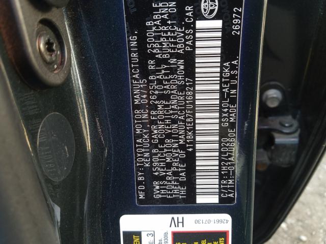 Photo 9 VIN: 4T1BK1EB7FU168217 - TOYOTA AVALON XLE 