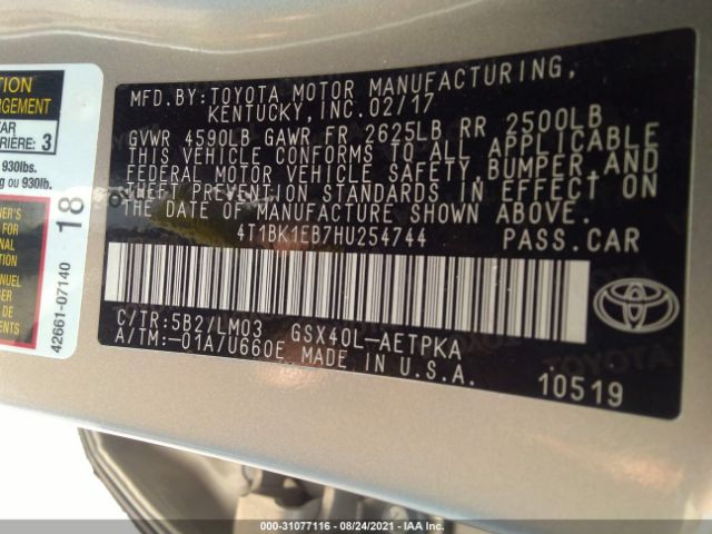 Photo 8 VIN: 4T1BK1EB7HU254744 - TOYOTA AVALON 