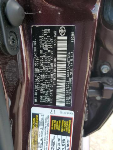 Photo 11 VIN: 4T1BK1EB8DU007002 - TOYOTA AVALON BAS 