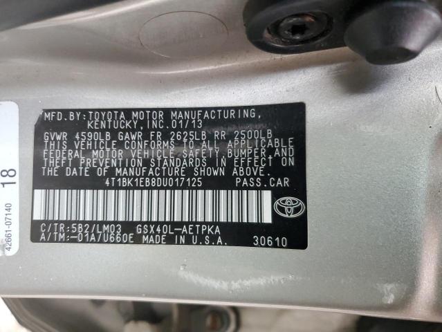 Photo 11 VIN: 4T1BK1EB8DU017125 - TOYOTA AVALON BAS 