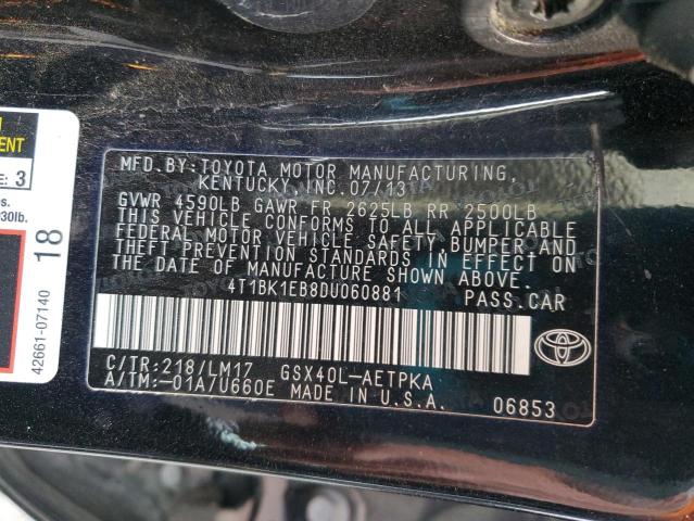 Photo 12 VIN: 4T1BK1EB8DU060881 - TOYOTA AVALON 