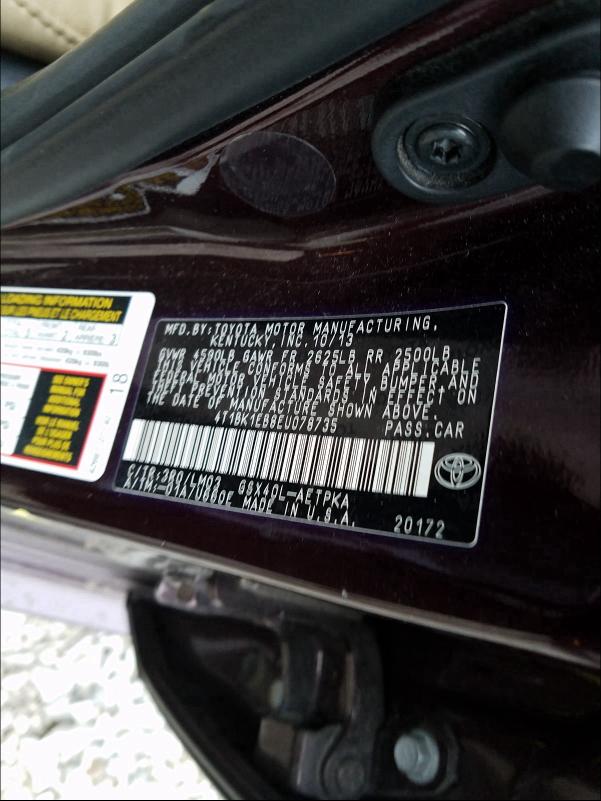 Photo 9 VIN: 4T1BK1EB8EU078735 - TOYOTA AVALON BAS 