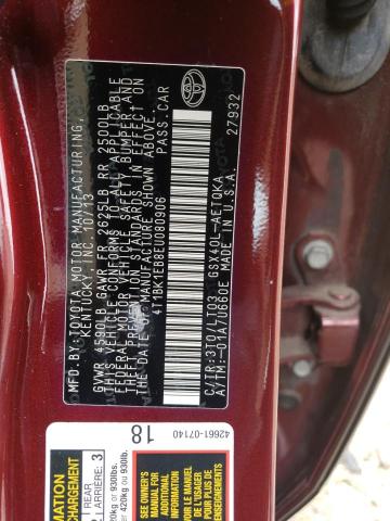 Photo 11 VIN: 4T1BK1EB8EU080906 - TOYOTA AVALON BAS 