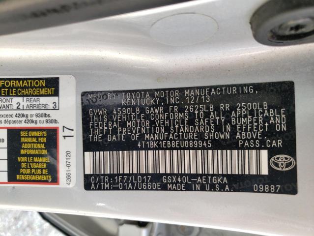 Photo 11 VIN: 4T1BK1EB8EU089945 - TOYOTA AVALON BAS 