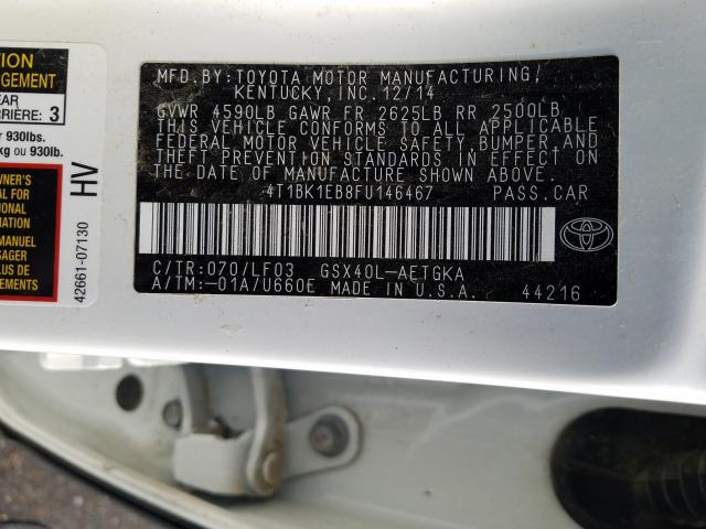 Photo 9 VIN: 4T1BK1EB8FU146467 - TOYOTA AVALON 