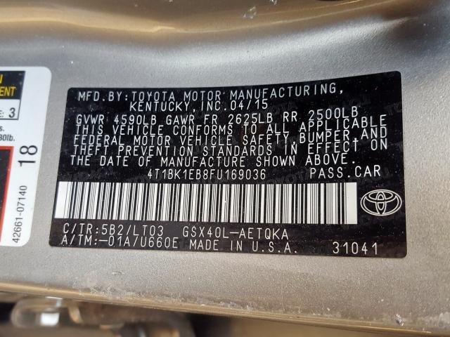 Photo 9 VIN: 4T1BK1EB8FU169036 - TOYOTA AVALON XLE 