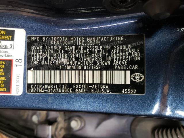 Photo 9 VIN: 4T1BK1EB8FU171952 - TOYOTA AVALON XLE 