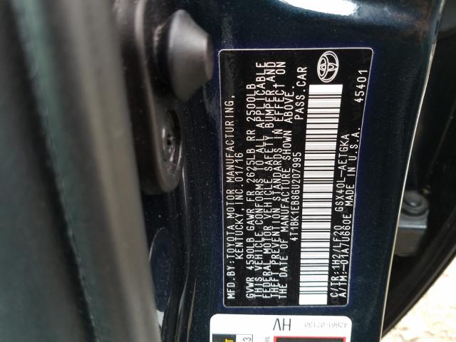 Photo 9 VIN: 4T1BK1EB8GU207995 - TOYOTA AVALON XLE 