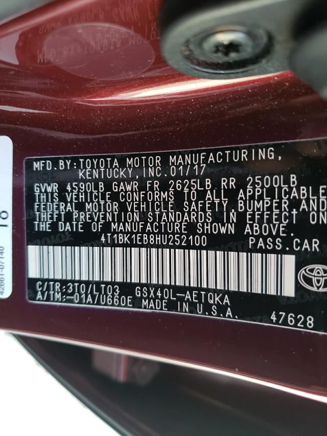 Photo 9 VIN: 4T1BK1EB8HU252100 - TOYOTA AVALON XLE 