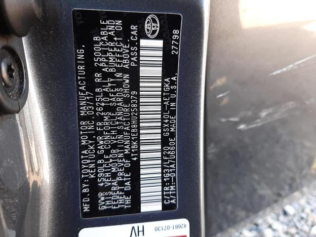 Photo 11 VIN: 4T1BK1EB8HU258379 - TOYOTA AVALON XLE 