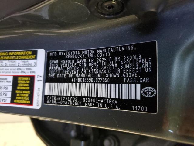 Photo 9 VIN: 4T1BK1EB9DU027050 - TOYOTA AVALON BAS 