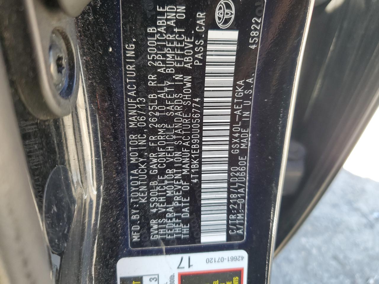 Photo 11 VIN: 4T1BK1EB9DU056774 - TOYOTA AVALON 