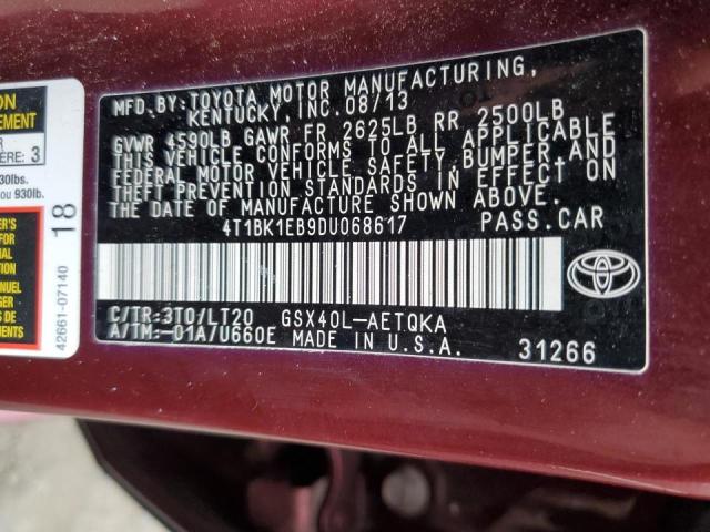 Photo 9 VIN: 4T1BK1EB9DU068617 - TOYOTA AVALON BAS 