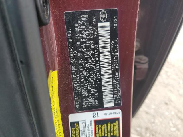 Photo 11 VIN: 4T1BK1EB9EU078209 - TOYOTA AVALON BAS 