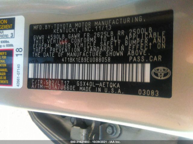 Photo 8 VIN: 4T1BK1EB9EU088058 - TOYOTA AVALON 