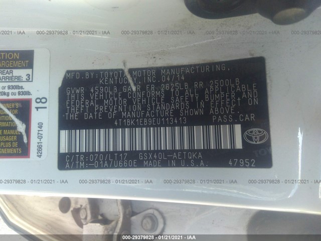 Photo 8 VIN: 4T1BK1EB9EU113413 - TOYOTA AVALON 