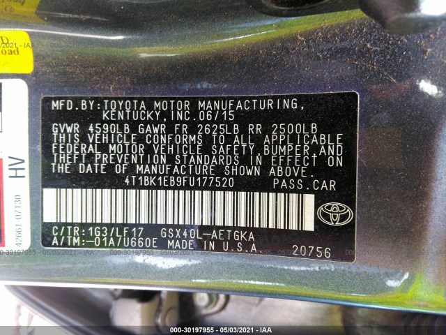 Photo 8 VIN: 4T1BK1EB9FU177520 - TOYOTA AVALON 