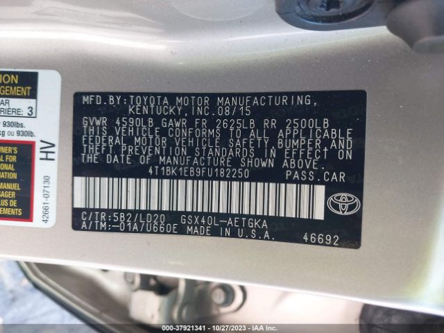 Photo 8 VIN: 4T1BK1EB9FU182250 - TOYOTA AVALON 