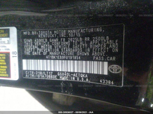 Photo 8 VIN: 4T1BK1EB9FU191854 - TOYOTA AVALON 