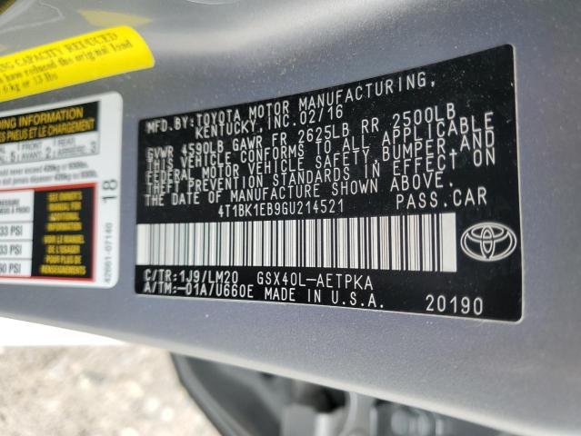 Photo 11 VIN: 4T1BK1EB9GU214521 - TOYOTA AVALON XLE 