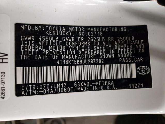 Photo 11 VIN: 4T1BK1EB9JU287282 - TOYOTA AVALON XLE 