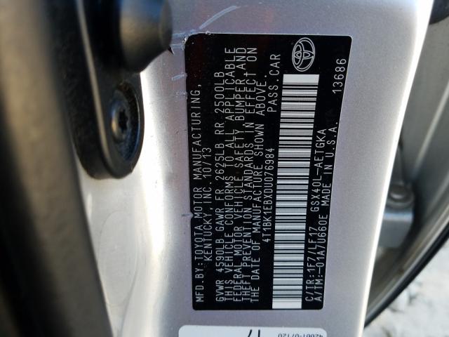 Photo 9 VIN: 4T1BK1EBXDU076984 - TOYOTA AVALON BAS 