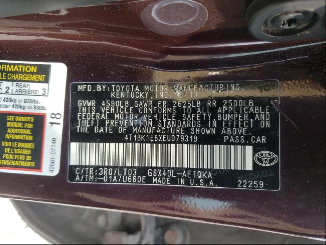 Photo 9 VIN: 4T1BK1EBXEU079319 - TOYOTA AVALON BAS 