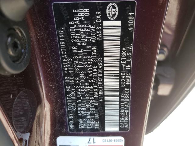 Photo 9 VIN: 4T1BK1EBXEU084603 - TOYOTA AVALON BAS 