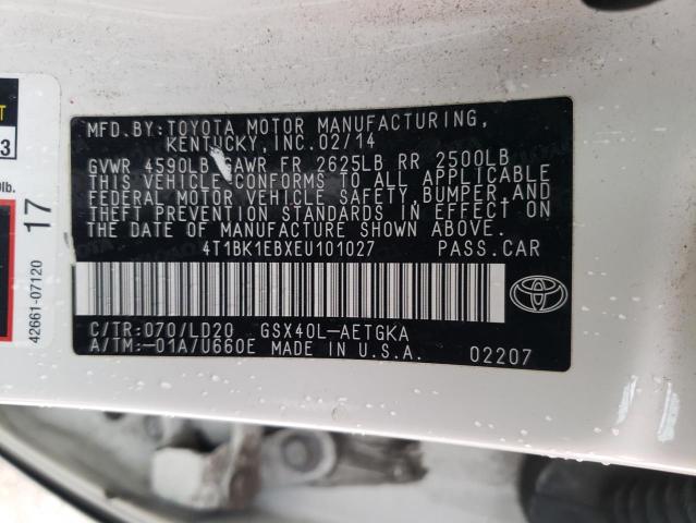 Photo 12 VIN: 4T1BK1EBXEU101027 - TOYOTA AVALON BAS 