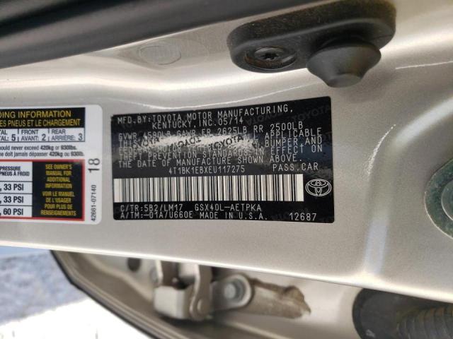 Photo 9 VIN: 4T1BK1EBXEU117275 - TOYOTA AVALON BAS 