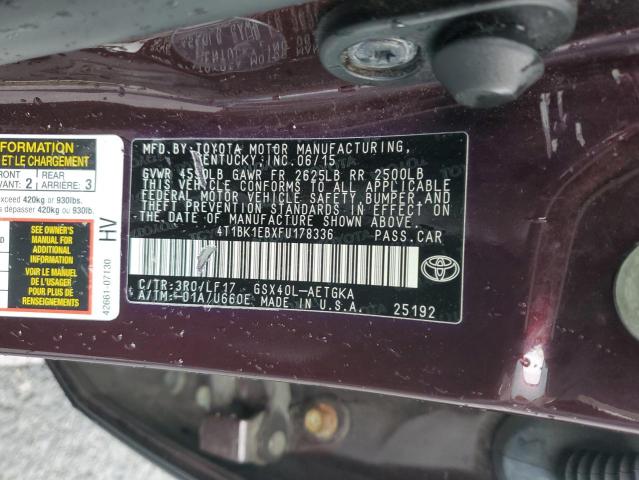 Photo 12 VIN: 4T1BK1EBXFU178336 - TOYOTA AVALON XLE 